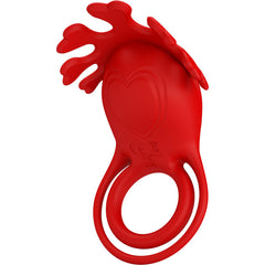 PRETTY LOVE - RUBEN VIBRATING RING 7 RED SILICONE VIBRATIONS