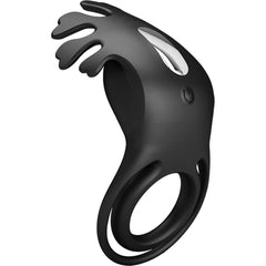 PRETTY LOVE - RUBEN VIBRATING RING 7 BLACK SILICONE VIBRATIONS