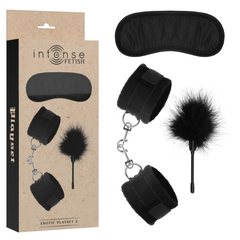 INTENSE - EROTIC FETISH PLAYSET 2 WITH HANDCUFFS, BLIND MASK AND TICKLING