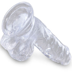 KING COCK - CLEAR REALISTIC PENIS WITH 10.1 CM TRANSPARENT BALLS