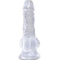 KING COCK - CLEAR REALISTIC PENIS WITH 10.1 CM TRANSPARENT BALLS