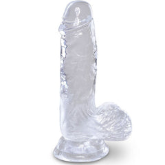 KING COCK - CLEAR REALISTIC PENIS WITH 10.1 CM TRANSPARENT BALLS