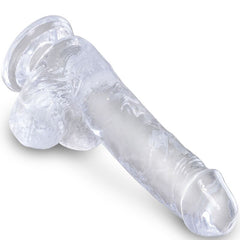 KING COCK - CLEAR REALISTIC PENIS WITH 13.5 CM TRANSPARENT BALLS