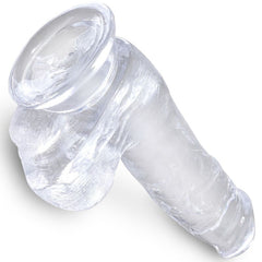 KING COCK - CLEAR REALISTIC PENIS WITH 13.5 CM TRANSPARENT BALLS