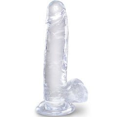 KING COCK - CLEAR REALISTIC PENIS WITH 15.2 CM TRANSPARENT BALLS