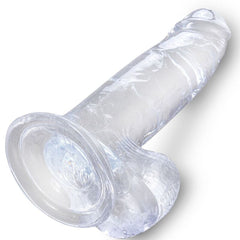 KING COCK - CLEAR REALISTIC PENIS WITH 15.2 CM TRANSPARENT BALLS
