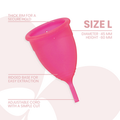 INTIMICHIC - MEDICAL GRADE SILICONE MENSTRUAL CUP - SIZE L