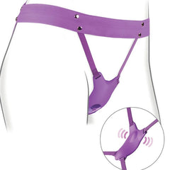 FANTASY FOR HER - VIBRATING BUTTERFLY HARNESS, RECHARGEABLE REMOTE CONTROL AND VIOLET