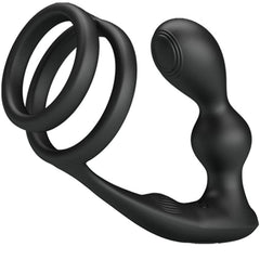 PRETTY LOVE - MARSHALL COCK RING WITH VIBRATING REMOTE CONTROL ANAL PLUG