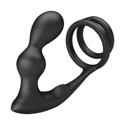 PRETTY LOVE - MARSHALL COCK RING WITH VIBRATING REMOTE CONTROL ANAL PLUG