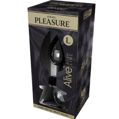 ALIVE - MINI BLACK METAL ANAL PLEASURE PLUG SIZE L