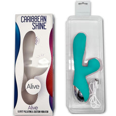 ALIVE - CARIBBEAN SHINE VIBRATOR AND BLUE SUCKER