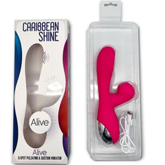 ALIVE - CARIBBEAN SHINE VIBRATOR AND FUCHSIA SUCKER