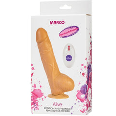 ALIVE - REALISTIC MARCO PENIS VIBRATOR AND REMOTE CONTROL ROTATOR 19 CM