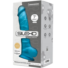 SILEXD - MODEL 1 PREMIUM REALISTIC SILEXPAN SILICONE PENIS BLUE 17.5 CM