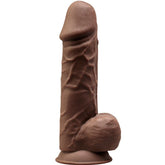 SILEXD - MODEL 1 PREMIUM REALISTIC SILEXPAN SILICONE PENIS BROWN 21.5 CM
