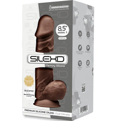 SILEXD - MODEL 1 PREMIUM REALISTIC SILEXPAN SILICONE PENIS BROWN 21.5 CM