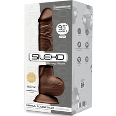 SILEXD - MODEL 1 PREMIUM REALISTIC SILEXPAN SILICONE PENIS BROWN 24 CM