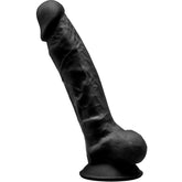 SILEXD - MODEL 1 PREMIUM REALISTIC SILEXPAN SILICONE PENIS BLACK 17.5 CM