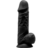 SILEXD - MODEL 1 PREMIUM REALISTIC SILEXPAN SILICONE PENIS BLACK 21.5 CM