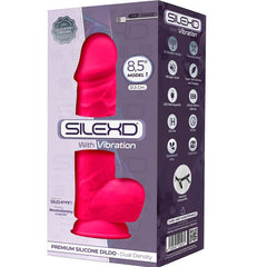 SILEXD - MODEL 1 PREMIUM SILICONE REALISTIC PENIS VIBRATOR SILEXPAN FUCHSIA 21.5 CM