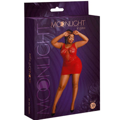 MOONLIGHT - RED PLUS SIZE DRESS SIZE 8