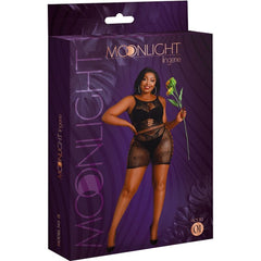 MOONLIGHT - BLACK PLUS SIZE DRESS MODEL 1