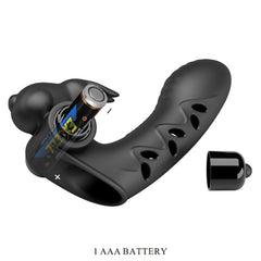 PRETTY LOVE - VANCE BLACK RABBIT FINGER VIBRATOR COVER