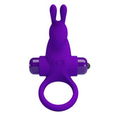 PRETTY LOVE - PURPLE RABBIT VIBRATING PENIS RING