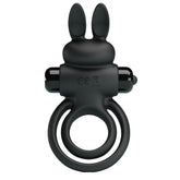 PRETTY LOVE - VIBRATOR III RABBIT RING FOR PENIS BLACK