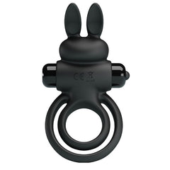 PRETTY LOVE - VIBRATOR III RABBIT RING FOR PENIS BLACK