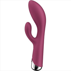 SATISFYER - ROTARY RABBIT 1 CLITORIS AND G-SPOT STIMULATION RED