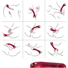 ARMONY - PRINCE DILDO VIBRADOR E ROTATOR VERMELHO