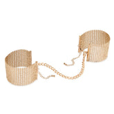 BIJOUX - DESIR MÉTALLIQUE GOLDEN METAL MESH HANDCUFFS