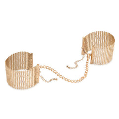 BIJOUX - DESIR MÉTALLIQUE GOLDEN METAL MESH HANDCUFFS