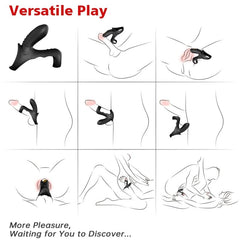 ARMONY - RANGER DOUBLE VIBRATING RING FOR COUPLES BLACK