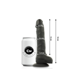 COCK MILLER - SILICONE DENSITY BLACK ARTICULABLE COCKSIL 18 CM