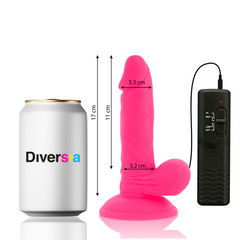 DIVERSIA - FLEXIBLE VIBRATING PINK 17 CM -O- 3.3 CM