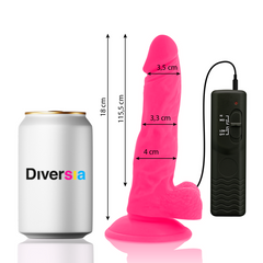 DIVERSIA - DIVERSIA PINK FLEXIBLE VIBRATOR 18 CM -O- 4 CM