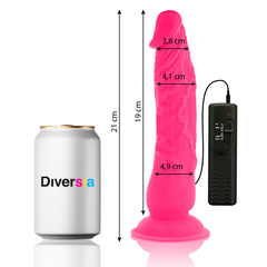 DIVERSIA - FLEXIBLE VIBRATING PINK 21 CM -O- 4.9 CM