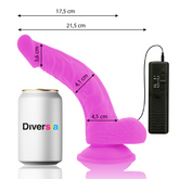 DIVERSIA - FLEXIBLE VIBRATOR DIVERSIA PURPLE 21.5 CM -O- 4.5 CM