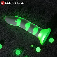 PRETTY LOVE - NIGHTFALL MAGIC DILDO WITHOUT VIBRATION GREEN LUMINOUS