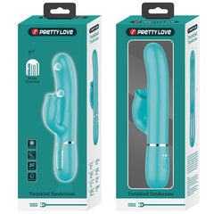 PRETTY LOVE - AQUA GREEN LICK RABBIT VIBRATOR