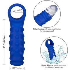 CALEXOTICS - ADMIRAL PENIS COVER WITH BLUE LIQUID SILICONE RIMS