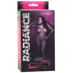 CALEXOTICS - RADIANCE BODYSUIT COMPLETE CROTCHLESS RHINE PLUS SIZE