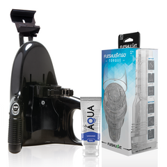 FLESHLIGHT - GO MASTURBATOR TORQUE ICE + UNIVERSAL LAUNCH + AQUA QUALITY LUBRICANT 50 ML