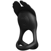PRETTY LOVE - SILAS VIBRATING PENIS RING 7 VIBRATIONS BLACK SILICONE
