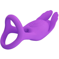 PRETTY LOVE - SILAS VIBRATING PENIS RING 7 VIBRATIONS PURPLE SILICONE