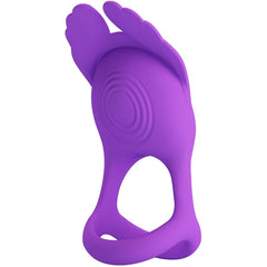PRETTY LOVE - SILAS VIBRATING PENIS RING 7 VIBRATIONS PURPLE SILICONE