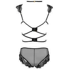 LIVCO CORSETTI FASHION - PALMENOM LC 90614 BRA + BLACK SHORTS L/XL
